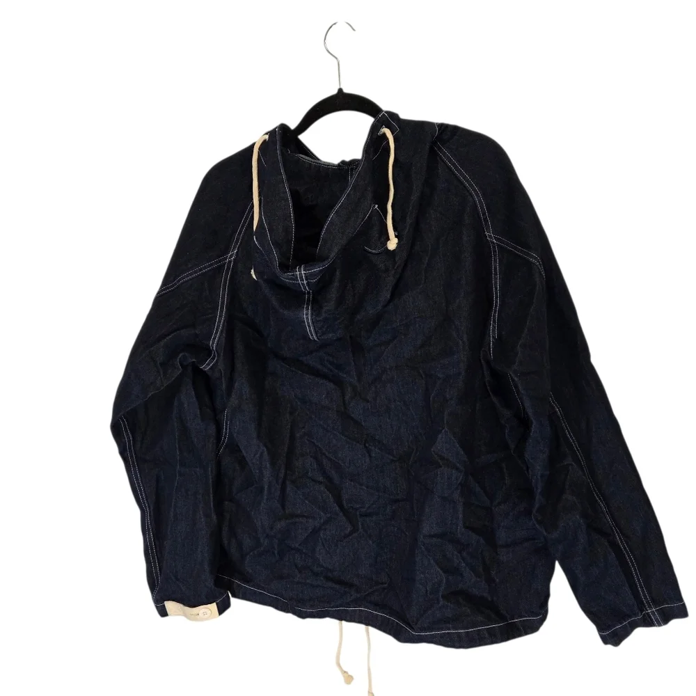 Uncle Fu x Maden Military Navy Deck Jacket Pullover Canvas Hooded Blue Size XXL